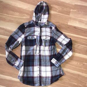 Maurice’s Plaid Button Up Hoodie